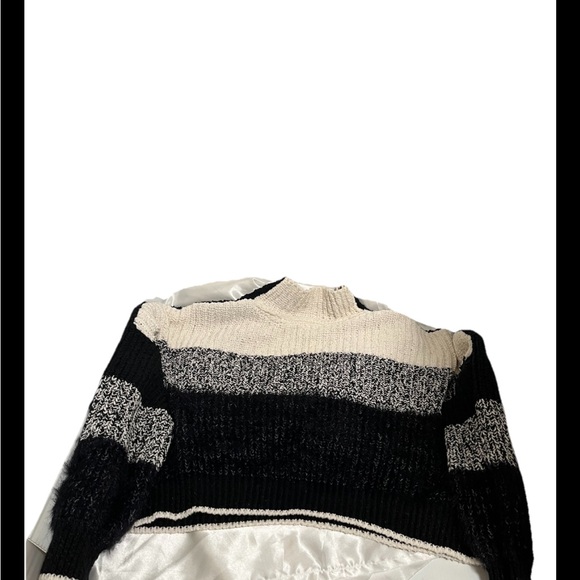 Free people XL top sweater black and white turtleneck - Picture 9 of 13